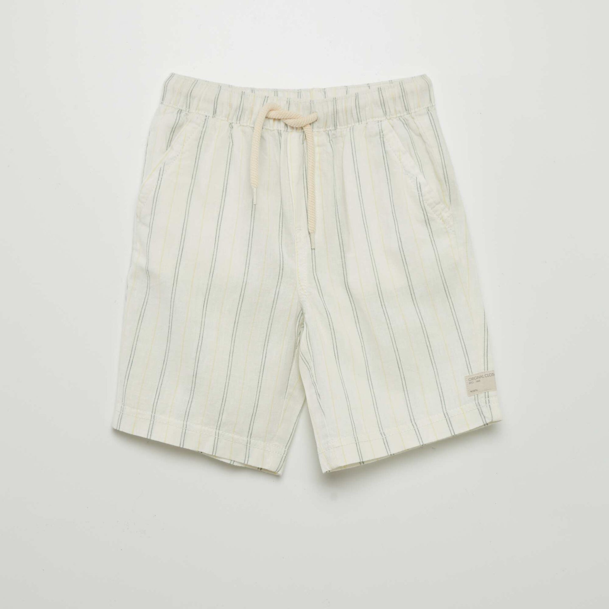Plain linen shorts WHITE