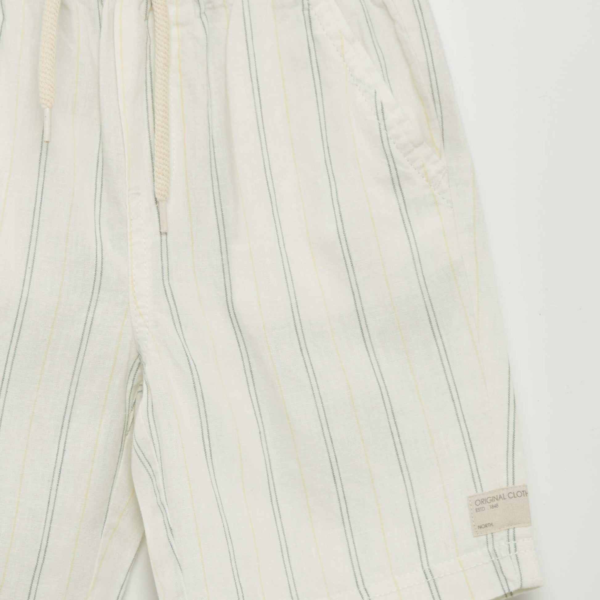 Plain linen shorts WHITE