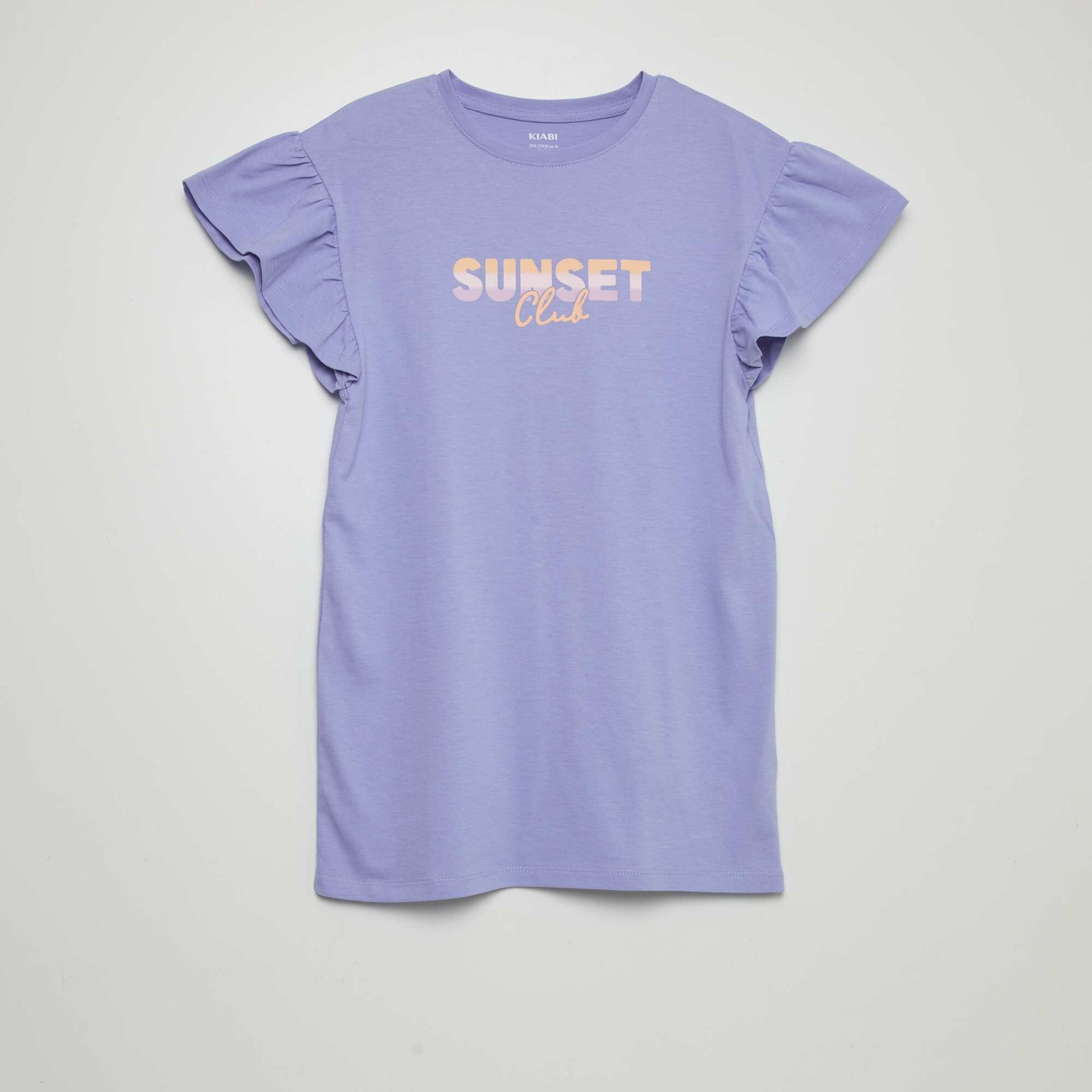 Tie-dye T-shirt dress BLUE