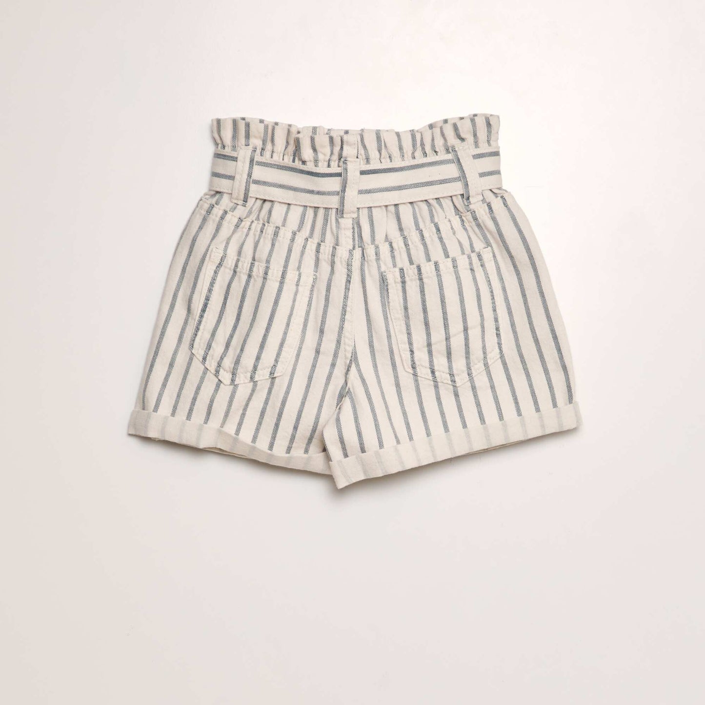Denim paperbag shorts BEIGE