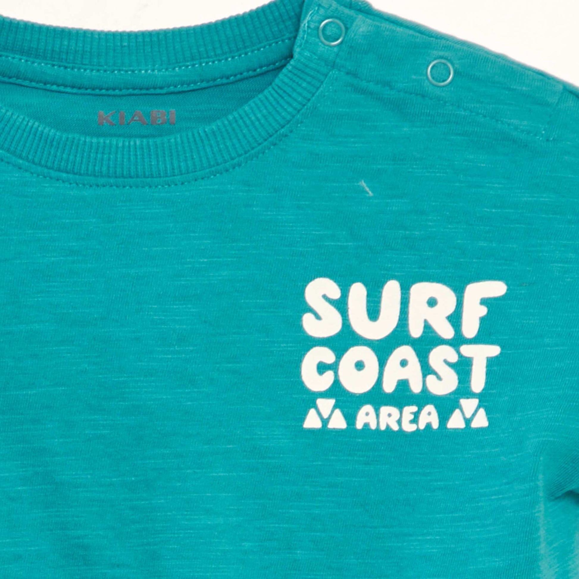 Short-sleeved surf T-shirt BLUE