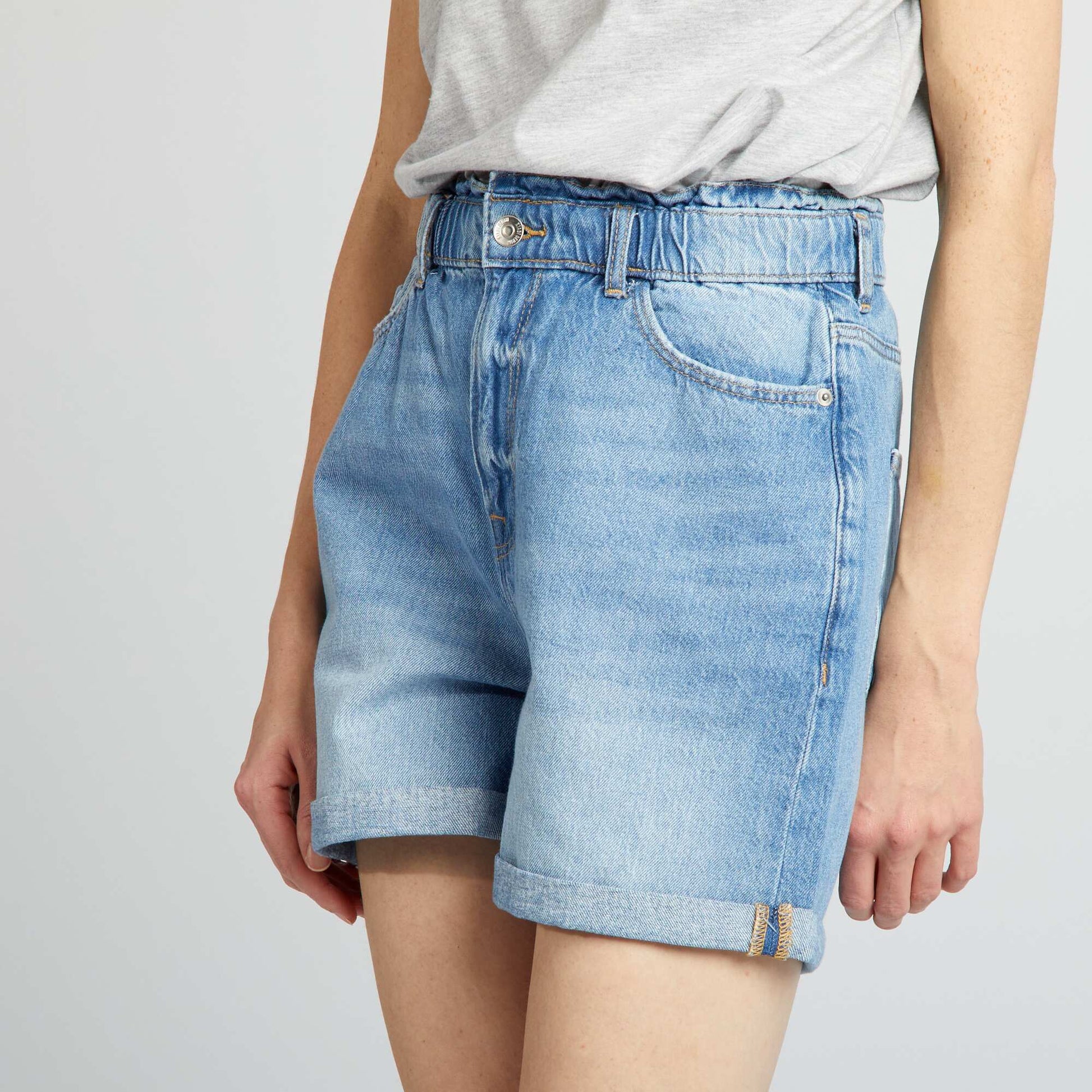 Denim shorts BLUE