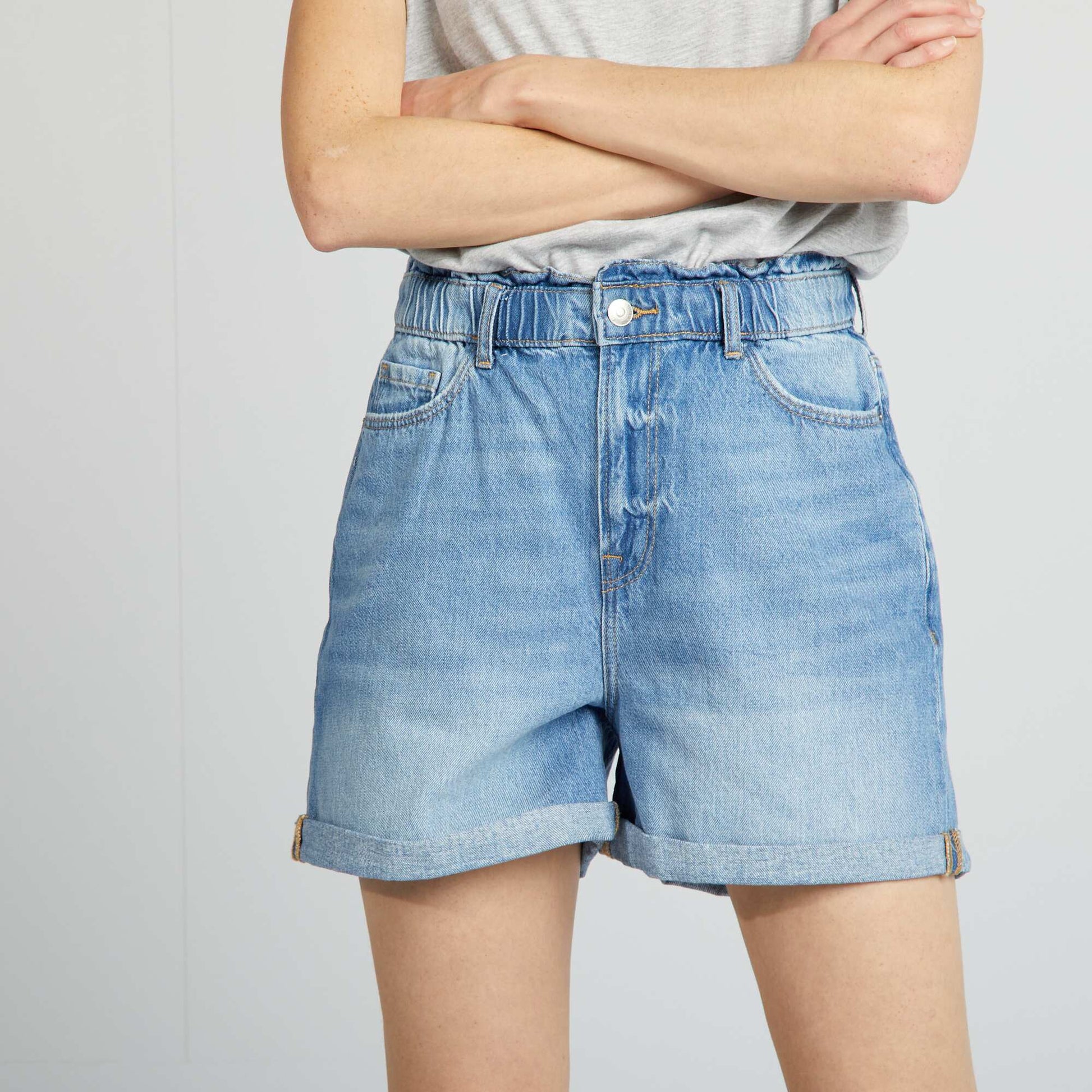 Denim shorts BLUE