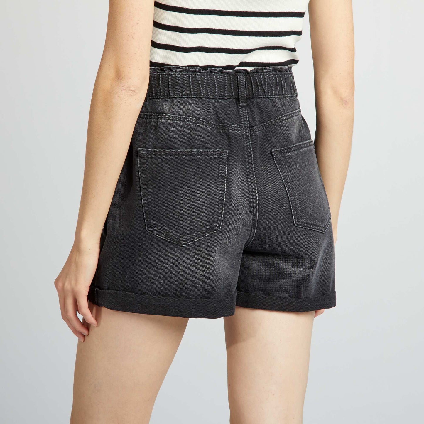 Denim shorts GREY