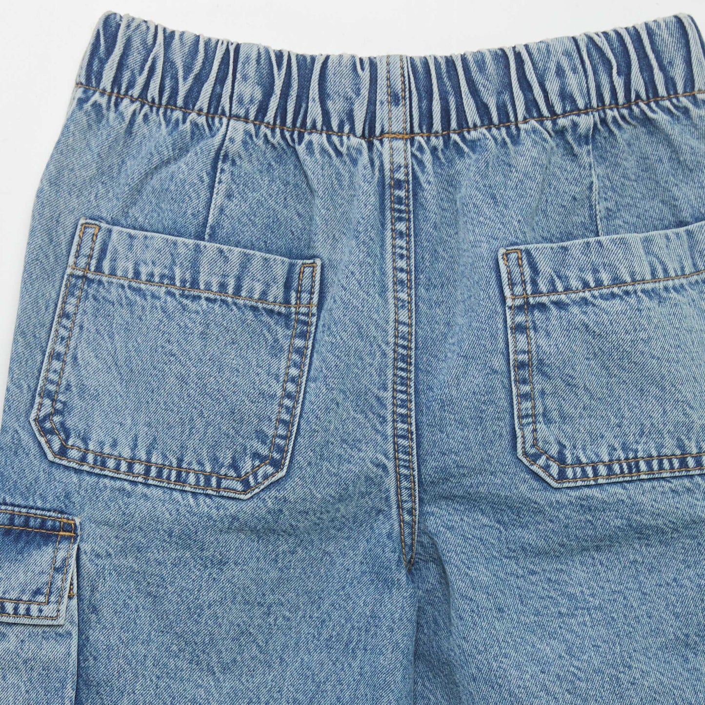 Straight-leg jeans with flap pockets BLUE