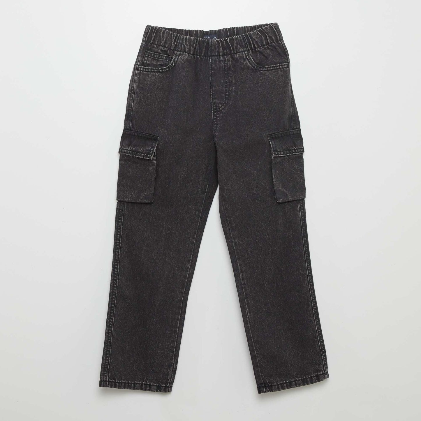 Straight-leg jeans with flap pockets GREY