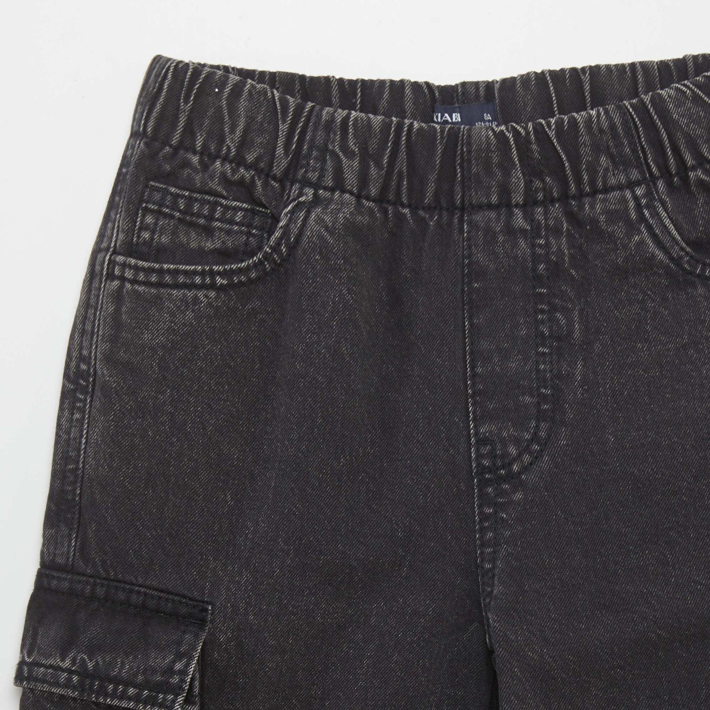 Straight-leg jeans with flap pockets GREY