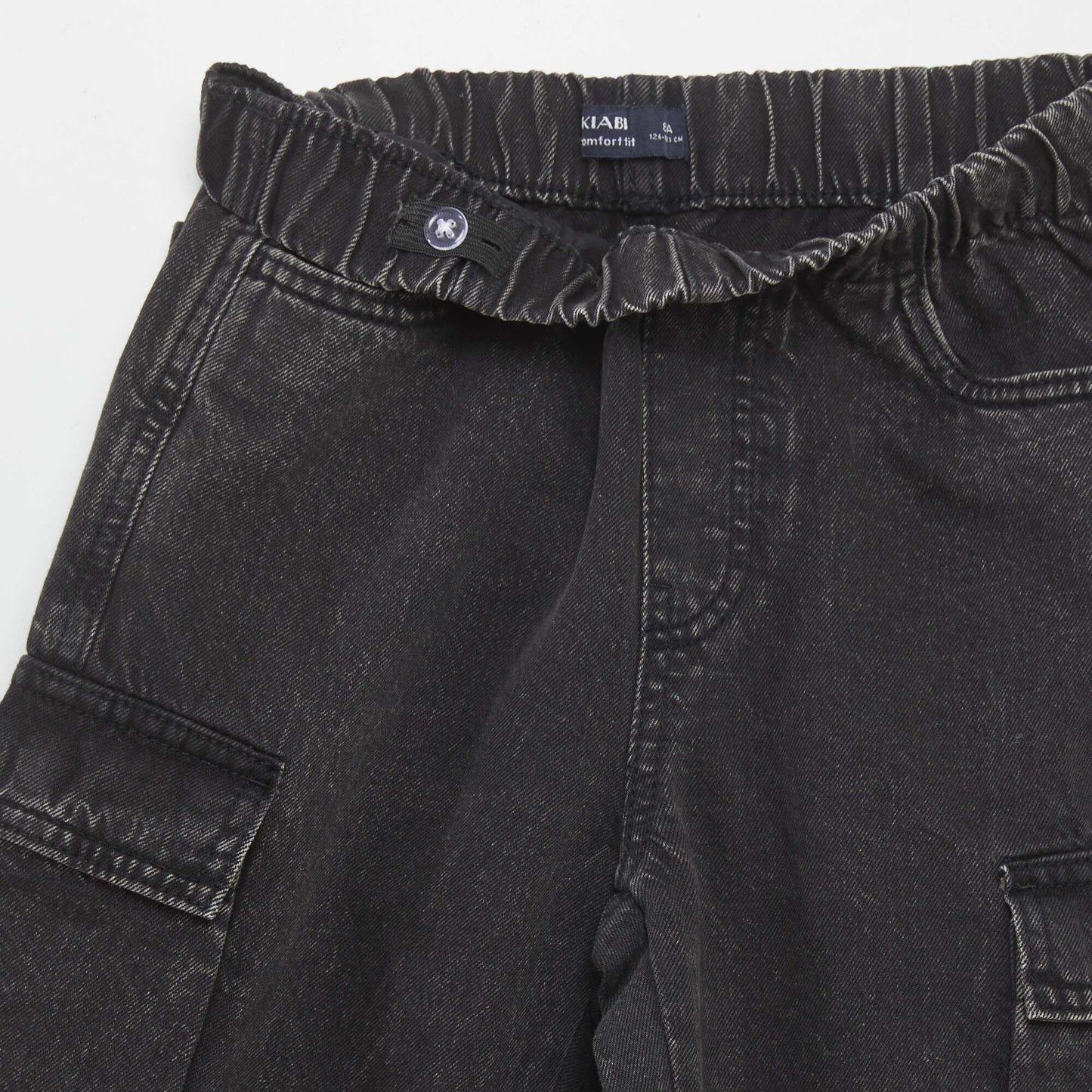 Straight-leg jeans with flap pockets GREY