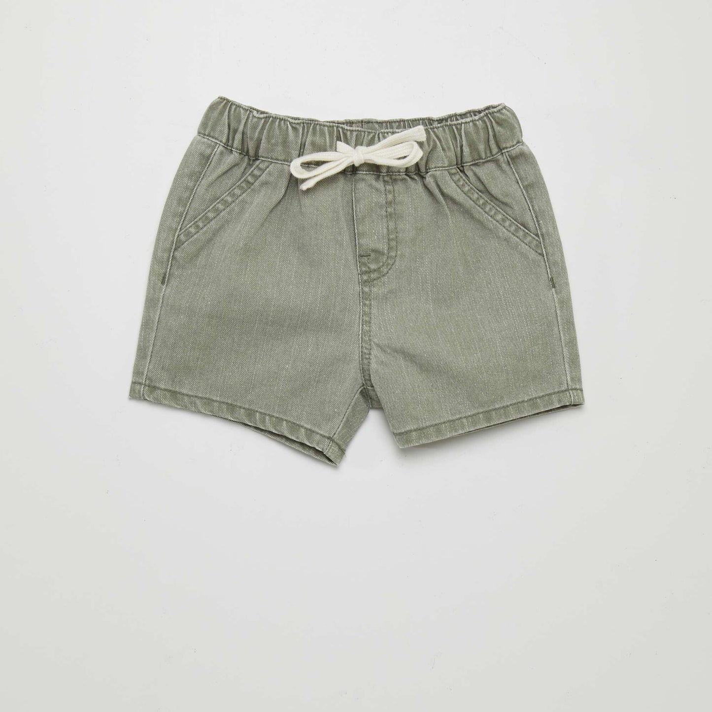 Colourful denim shorts GREEN