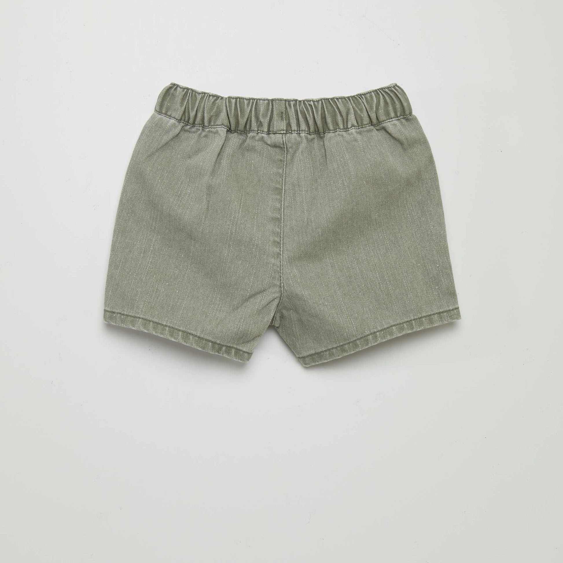 Colourful denim shorts GREEN