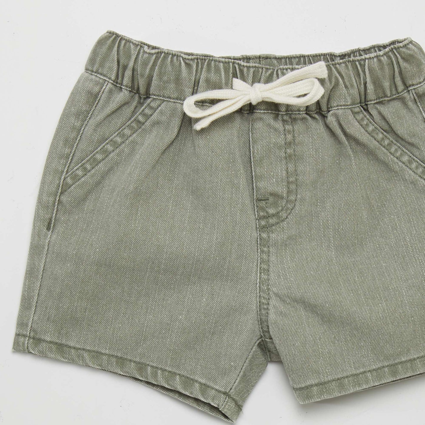 Colourful denim shorts GREEN
