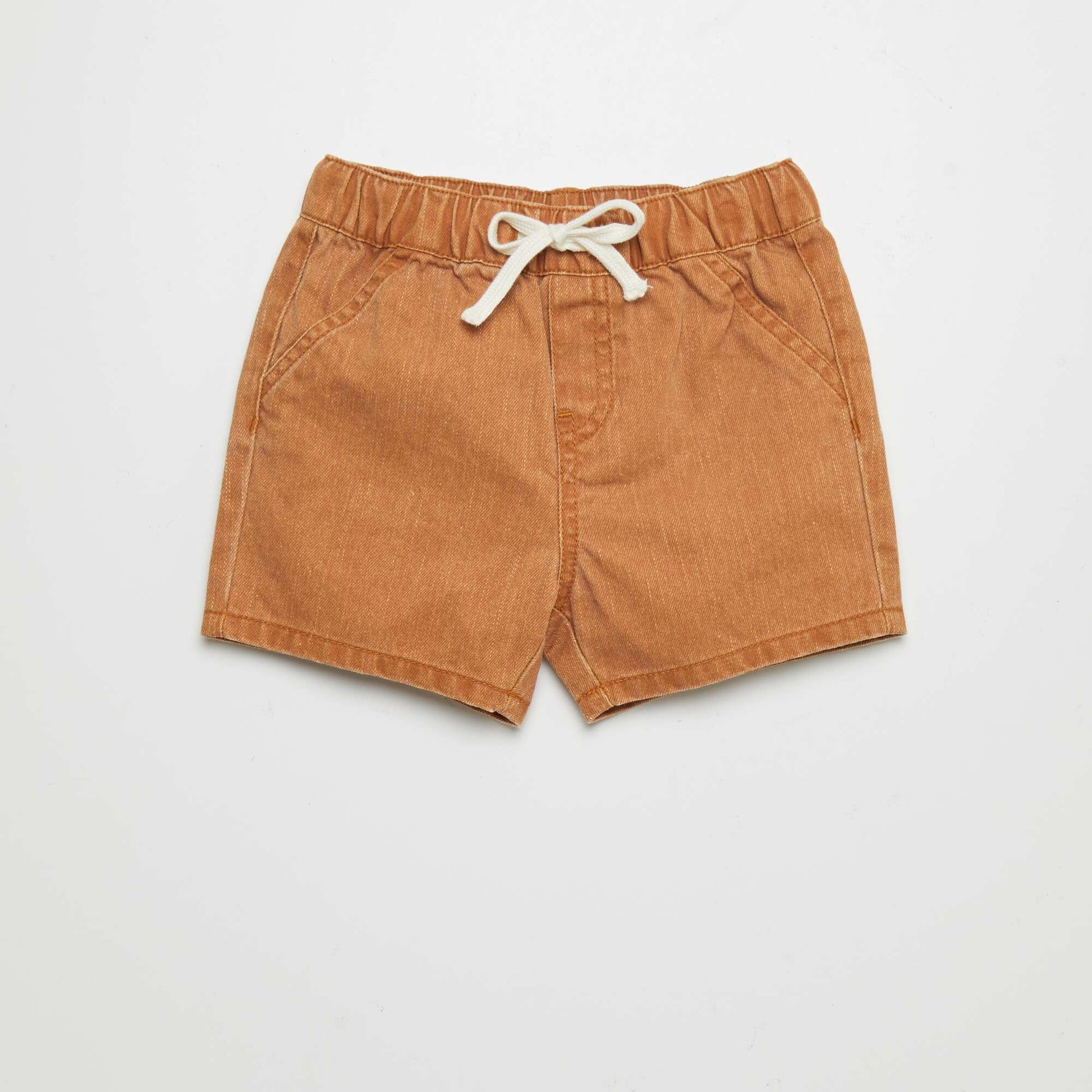Colourful denim shorts ORANGE