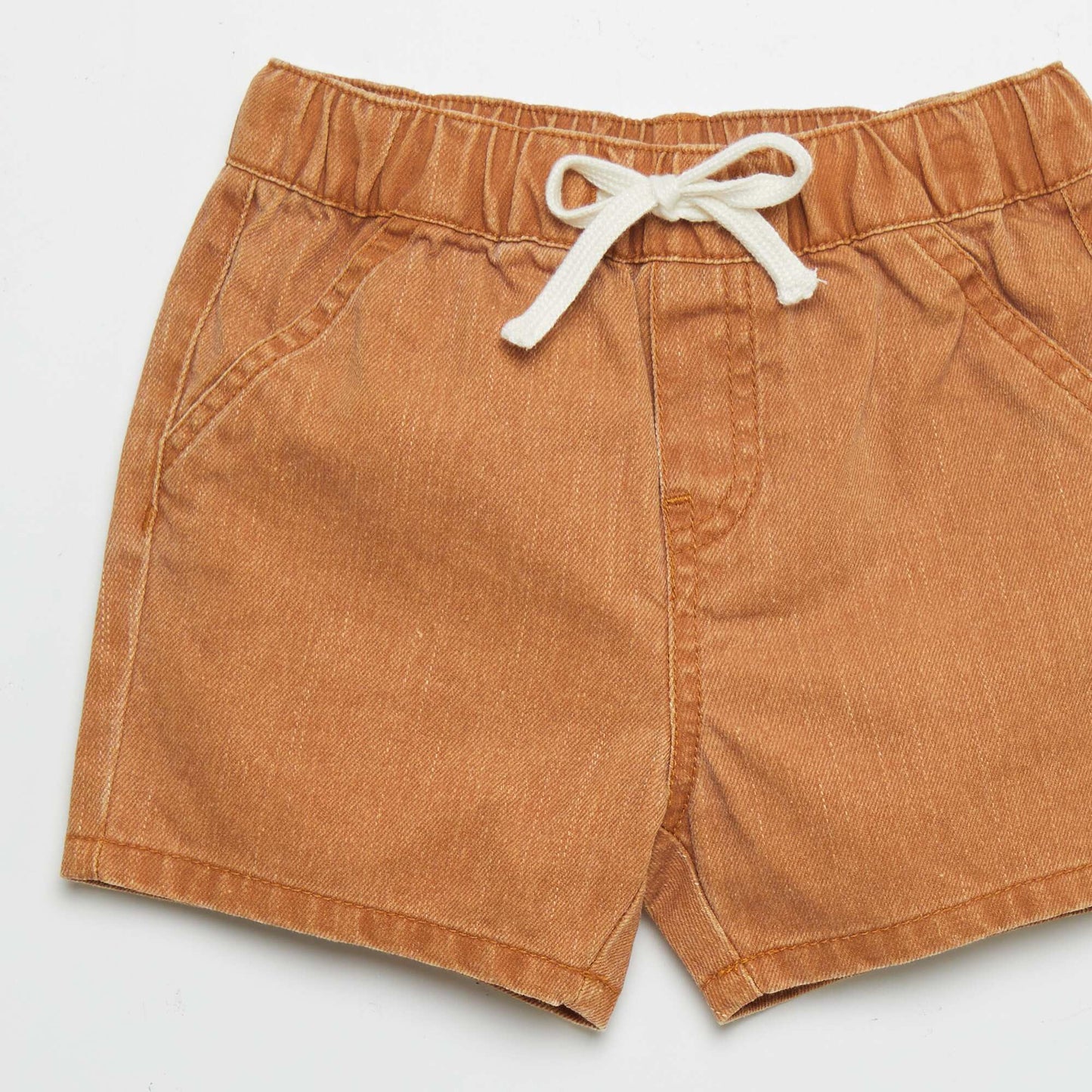 Colourful denim shorts ORANGE