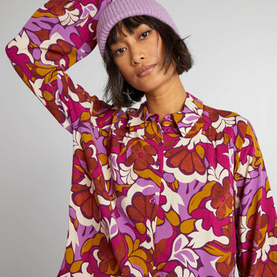 Patterned shirt ORANGE