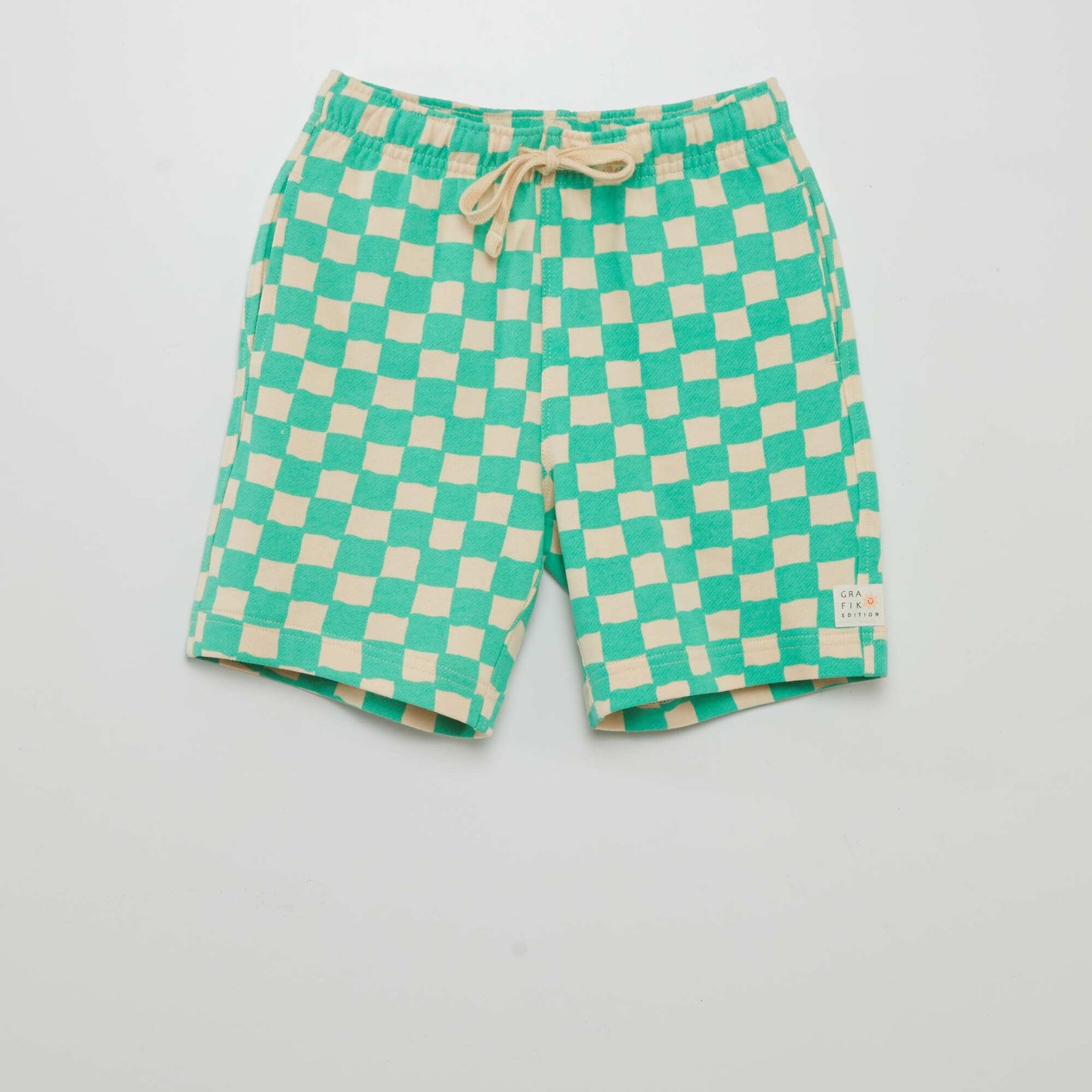 Chequerboard Bermuda shorts - Grafik Edition GREEN