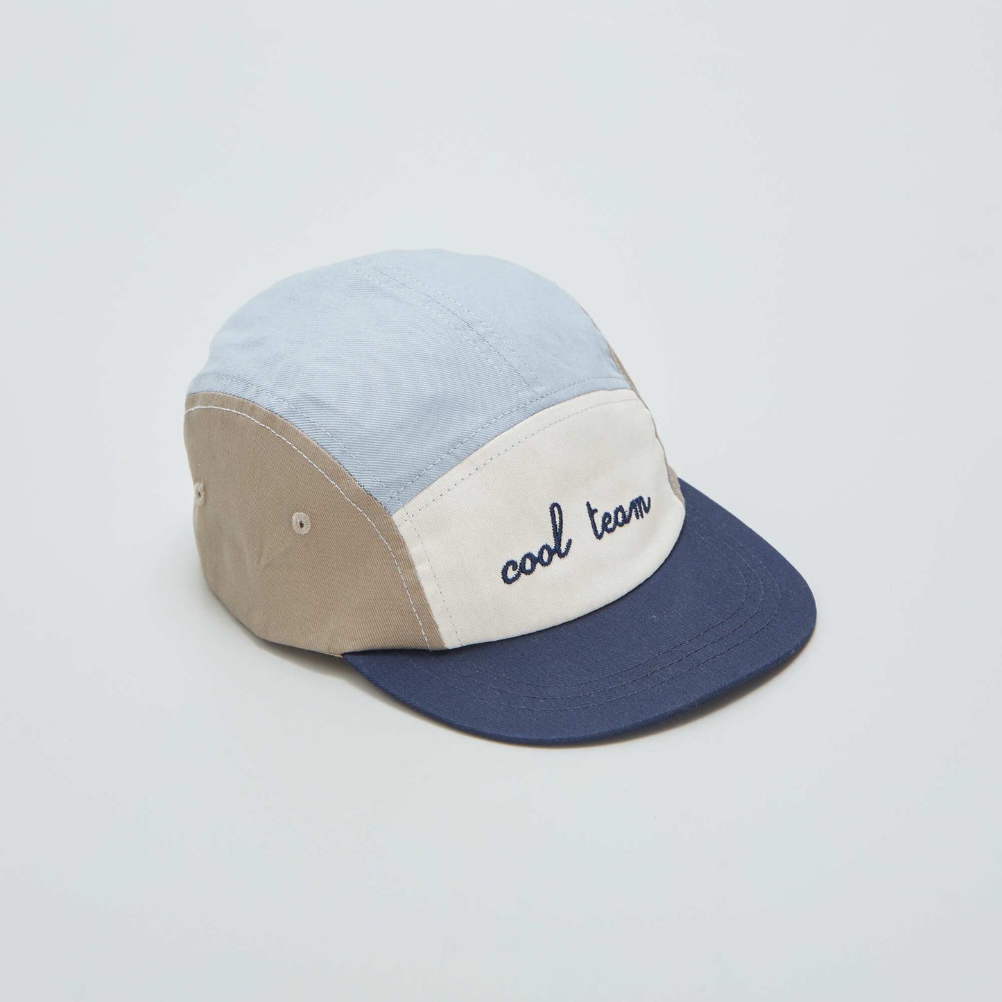 Printed colour block cap BLUE