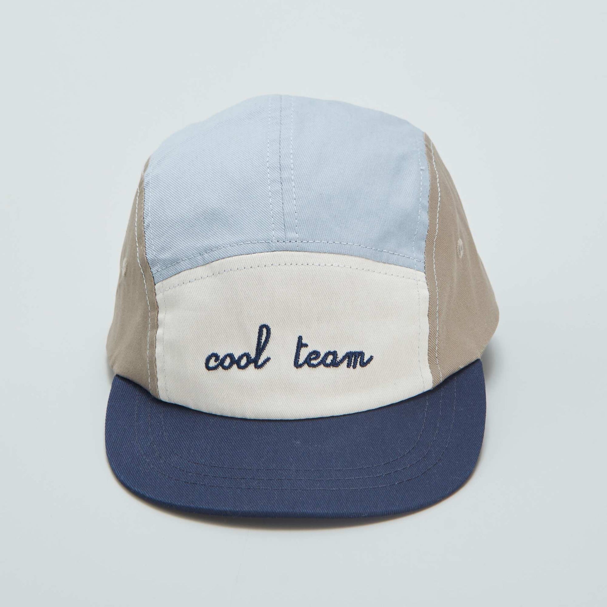 Printed colour block cap BLUE