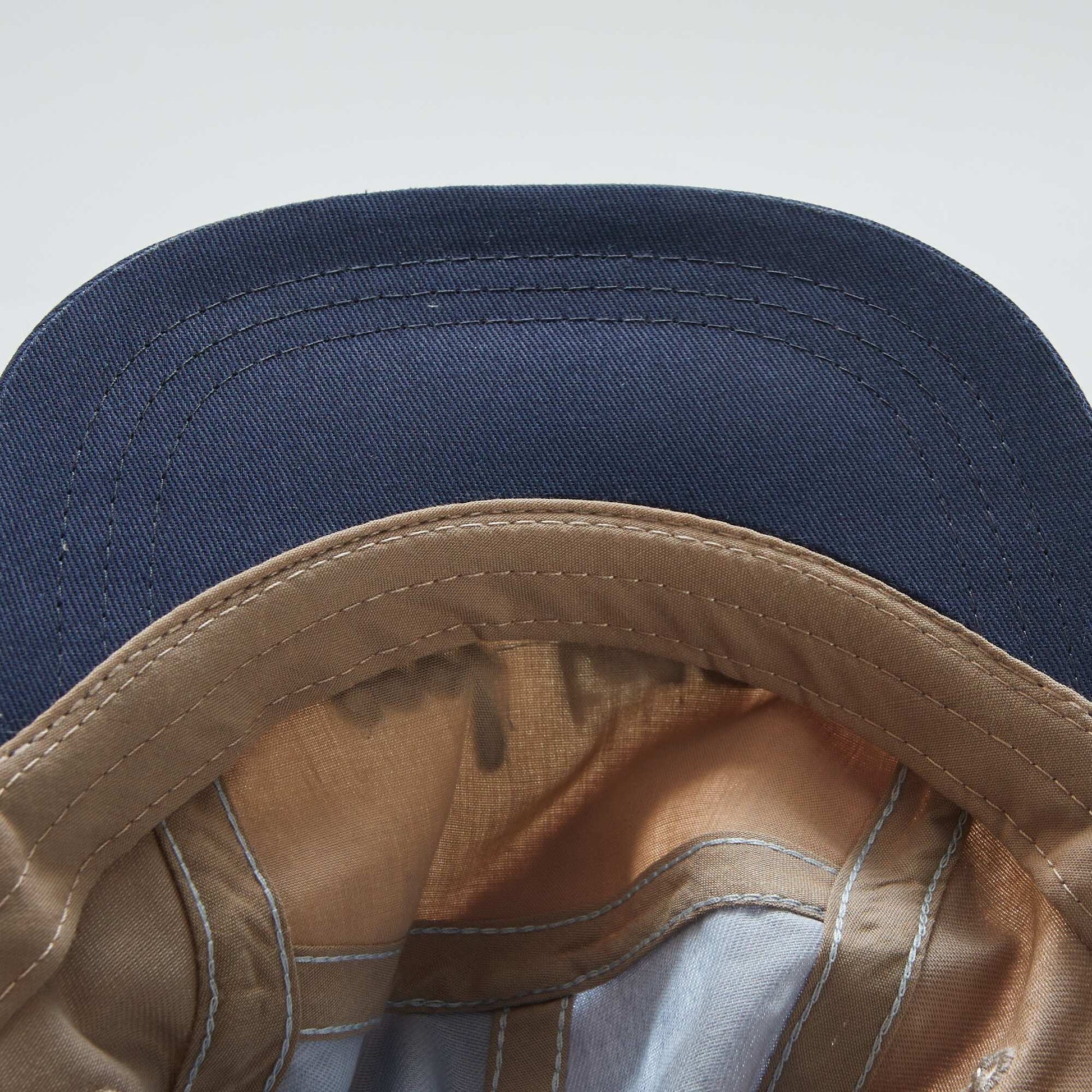 Printed colour block cap BLUE