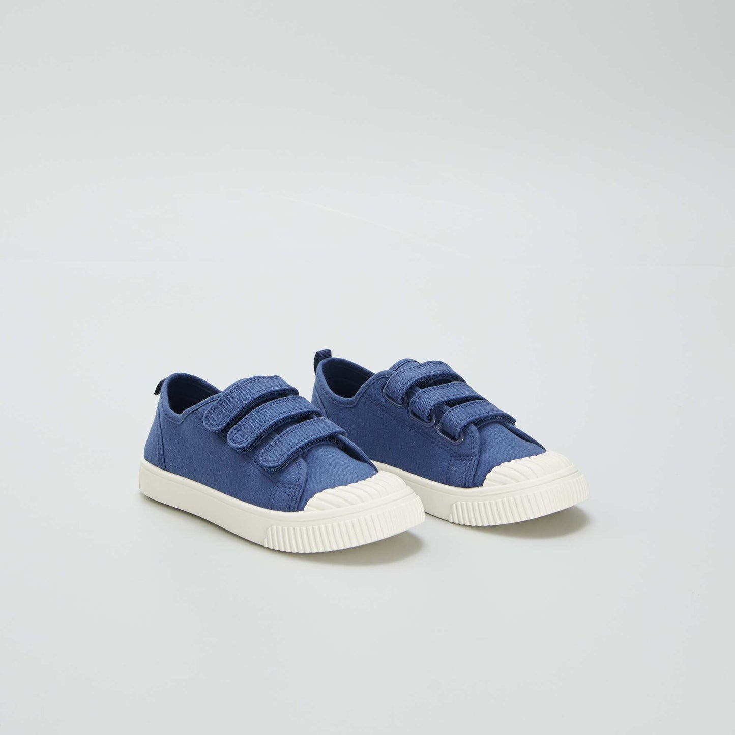 Low-top canvas trainers BLUE