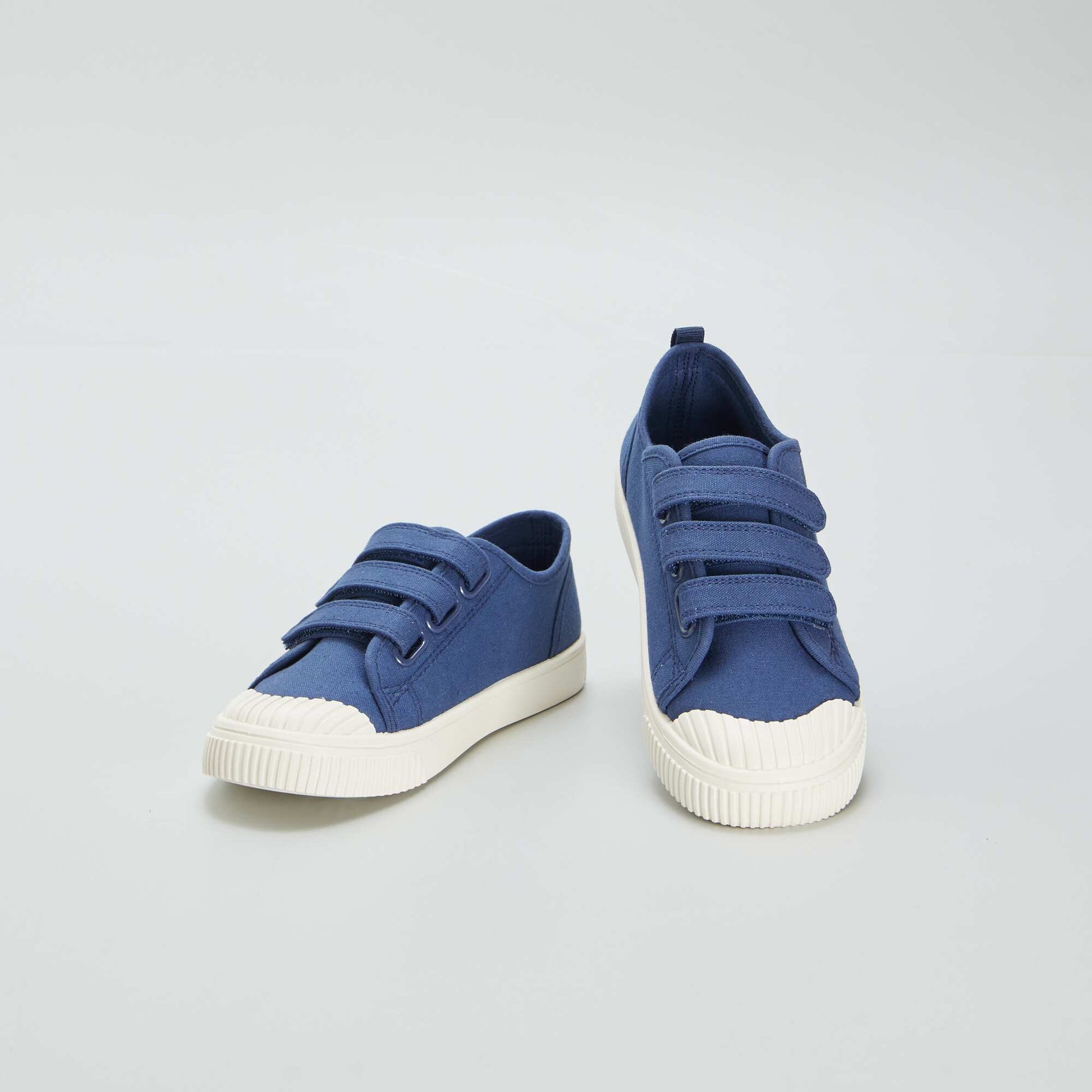 Low-top canvas trainers BLUE