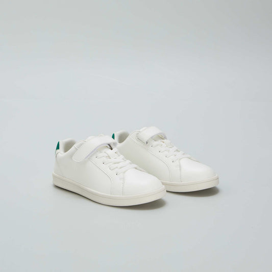 Low-top synthetic trainers WHITE