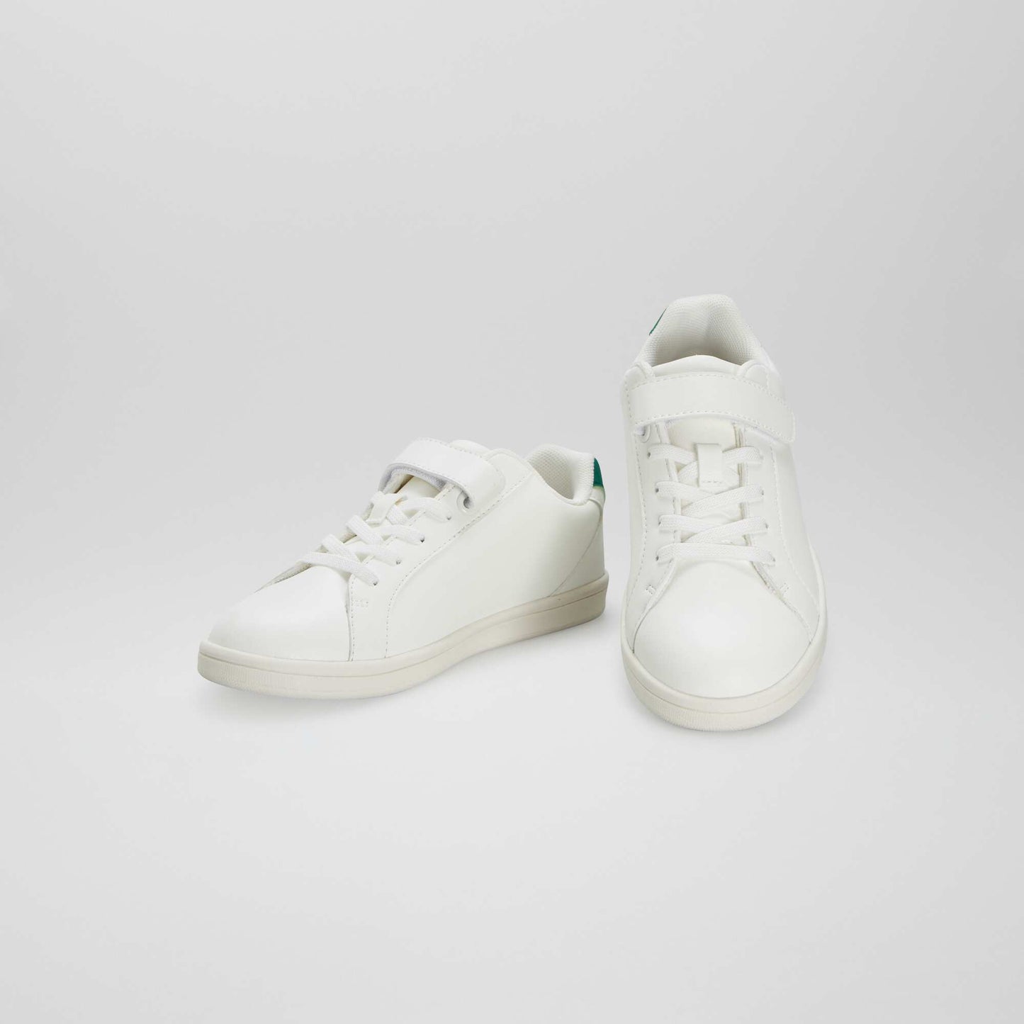 Low-top synthetic trainers WHITE