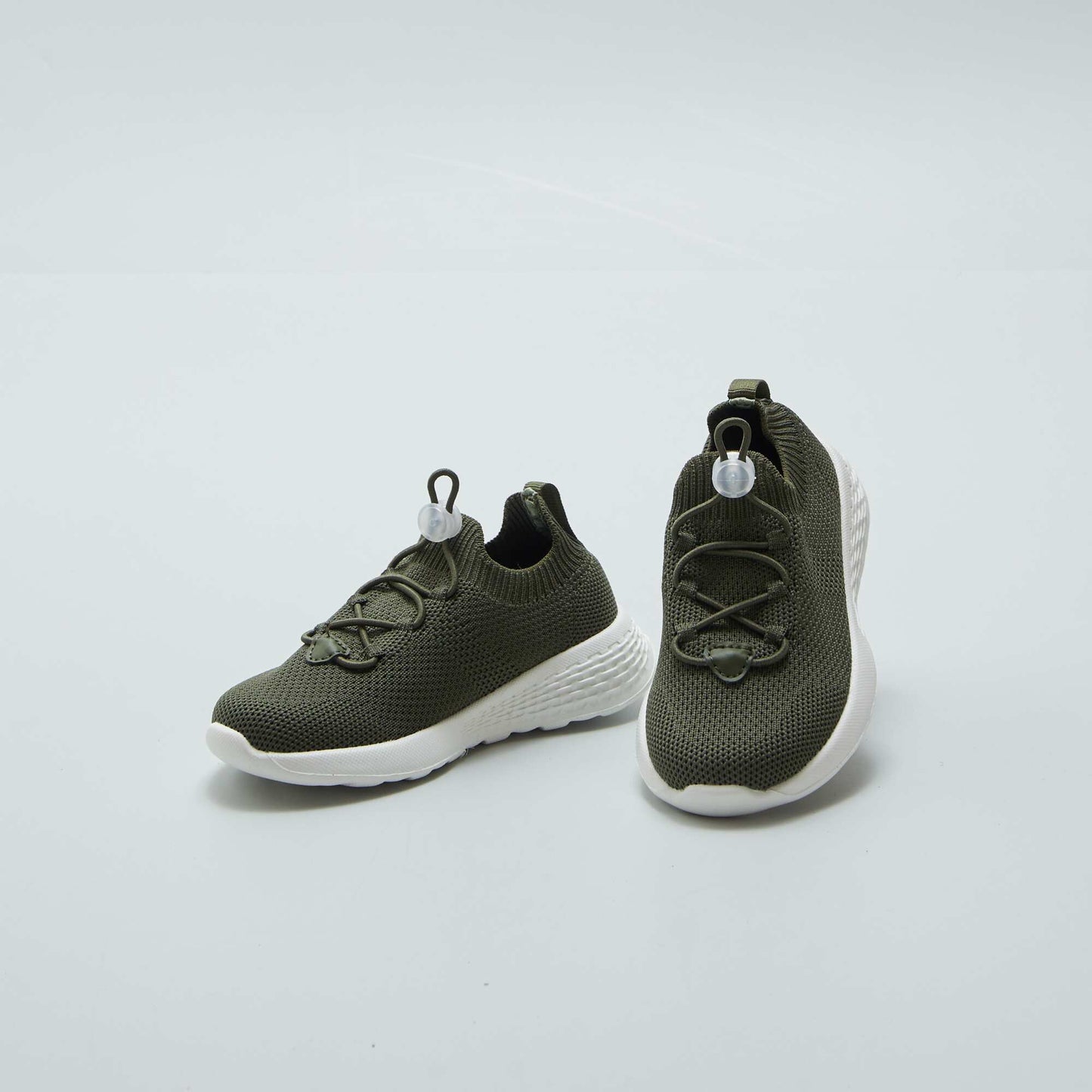 Running style mesh trainers KHAKI