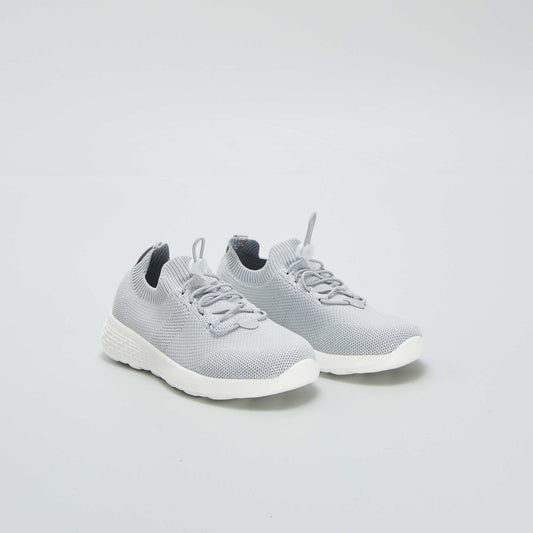 Running style mesh trainers GREY