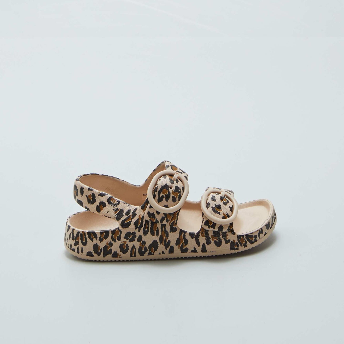 Printed double-strap sandals BEIGE