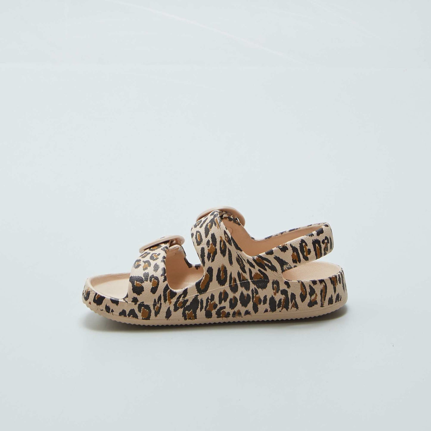 Printed double-strap sandals BEIGE