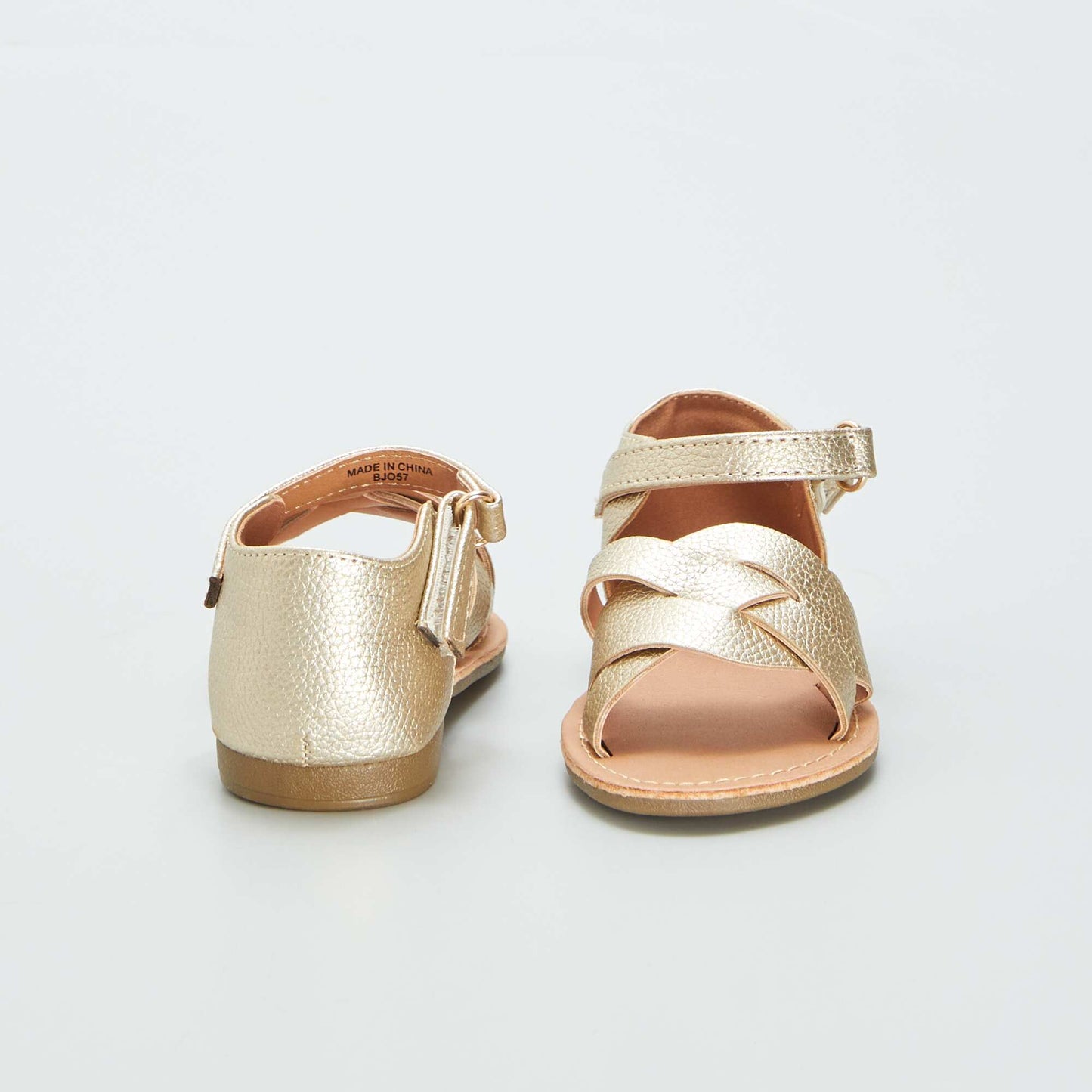 Sandals with crossover straps YELLOW
