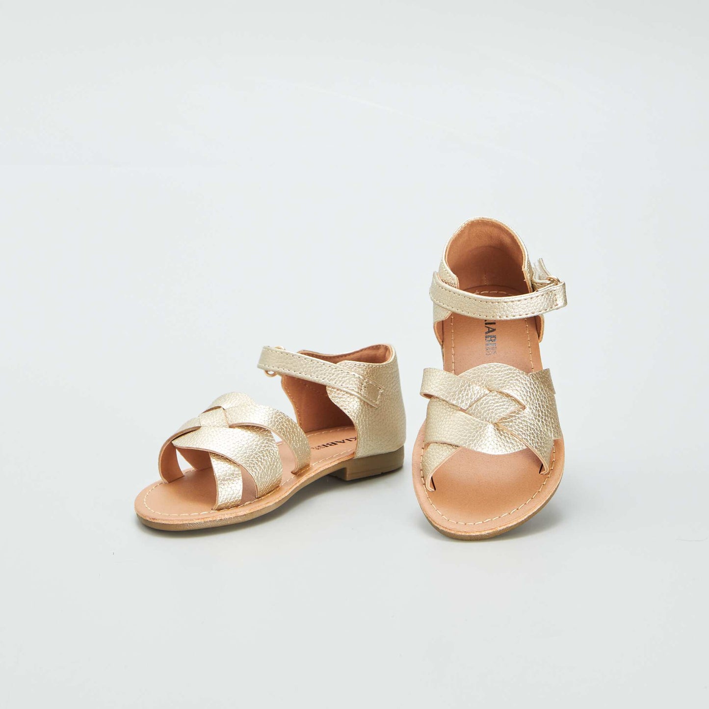 Sandals with crossover straps YELLOW