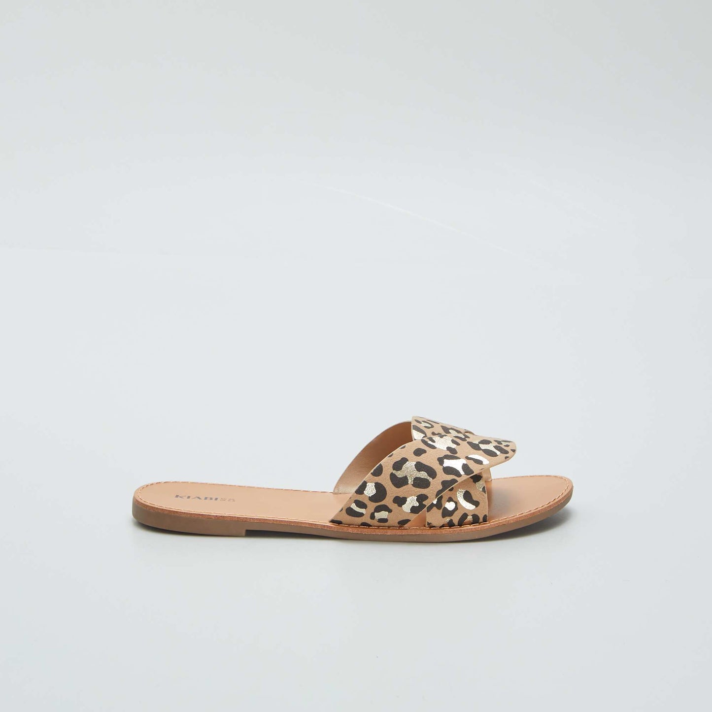 Leopard print sandals BROWN