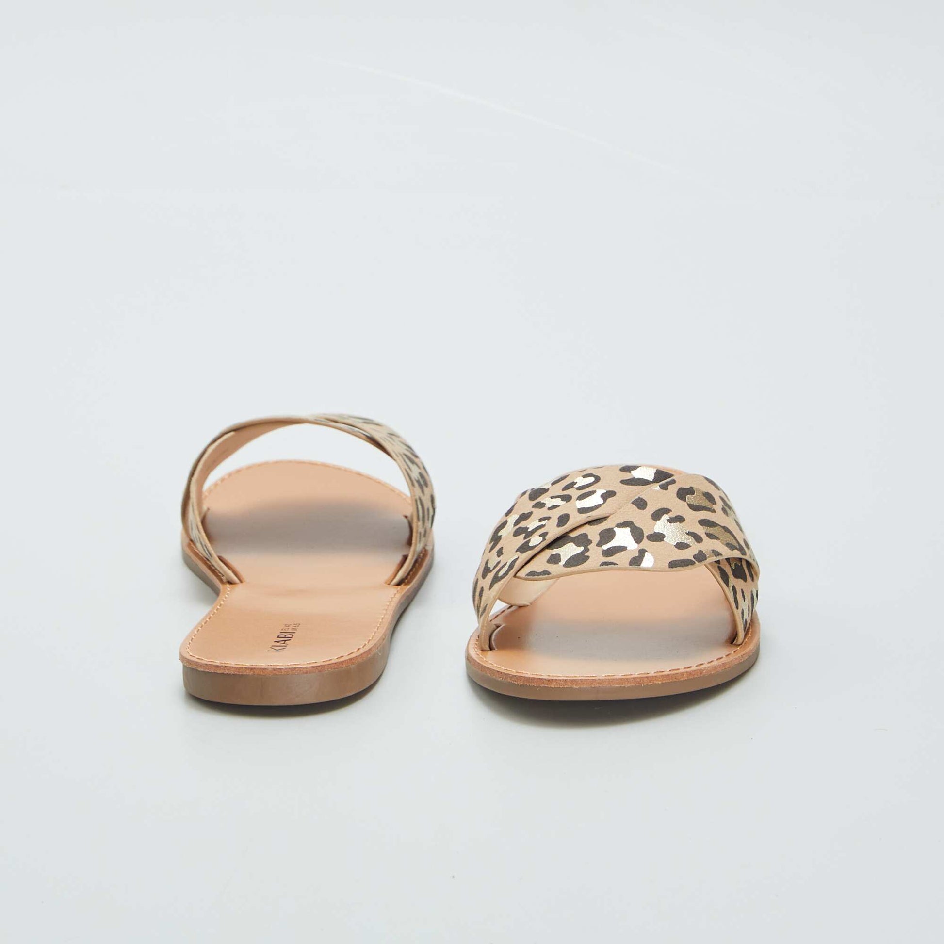 Leopard print sandals BROWN
