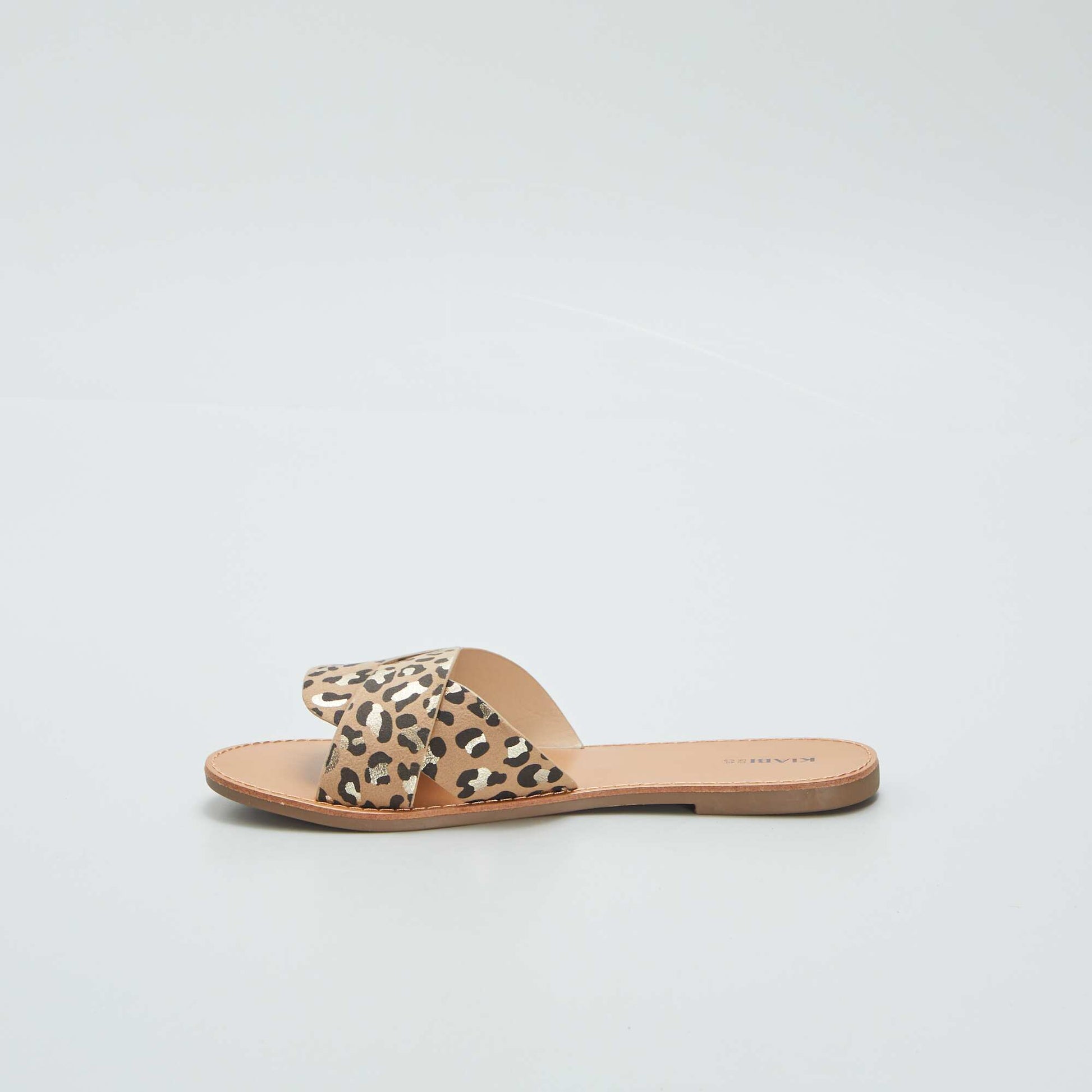 Leopard print sandals BROWN