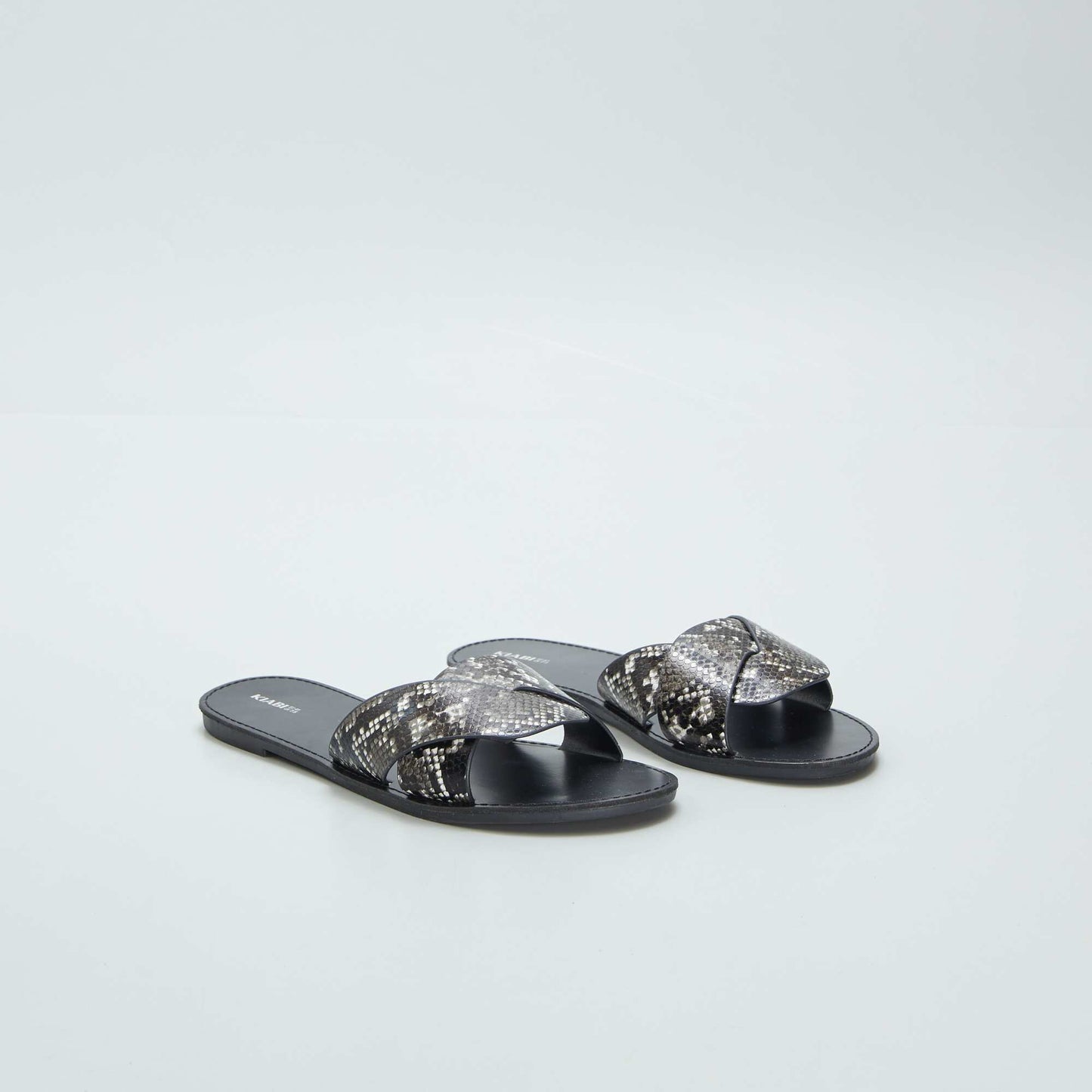 Leopard print sandals BLACK