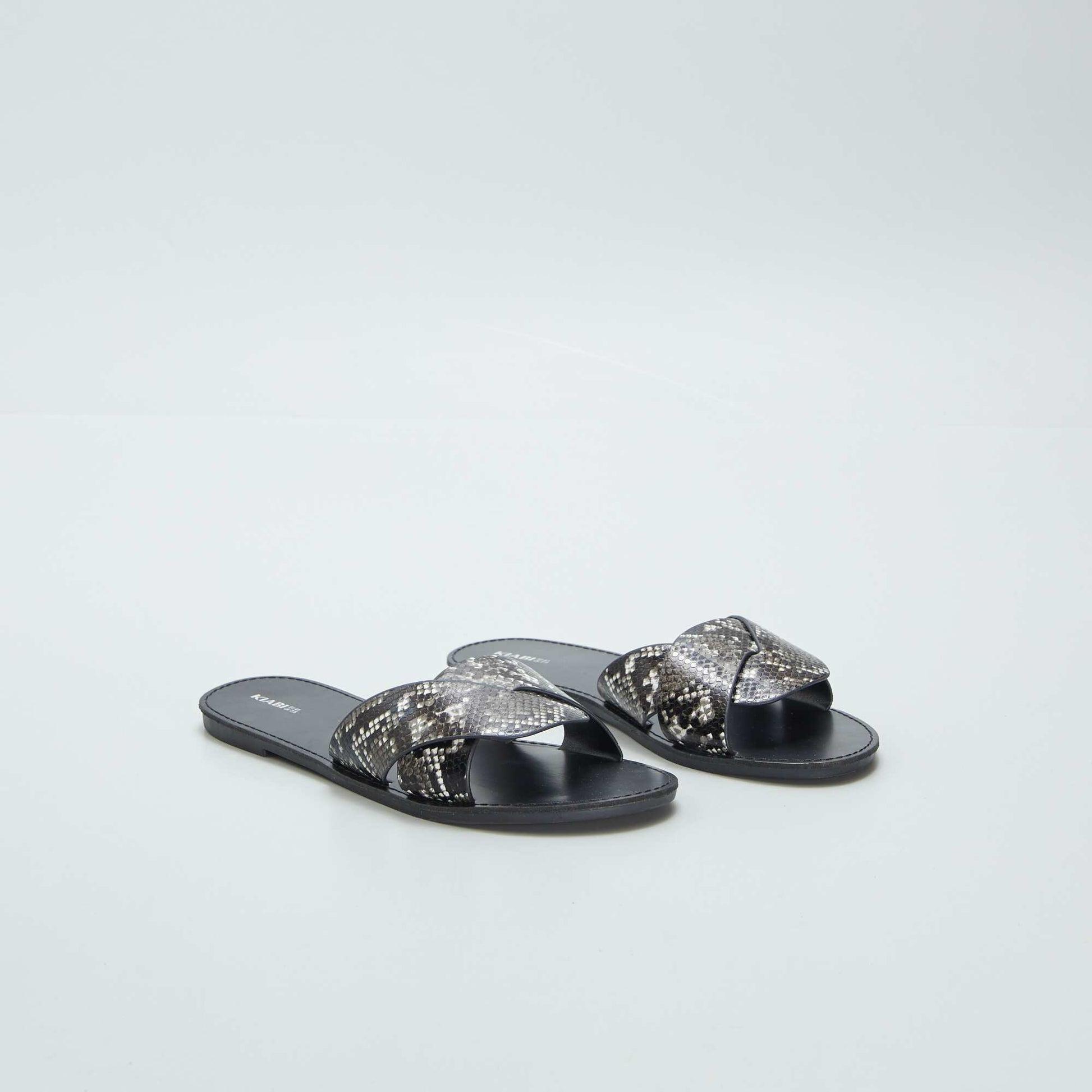 Leopard print sandals BLACK