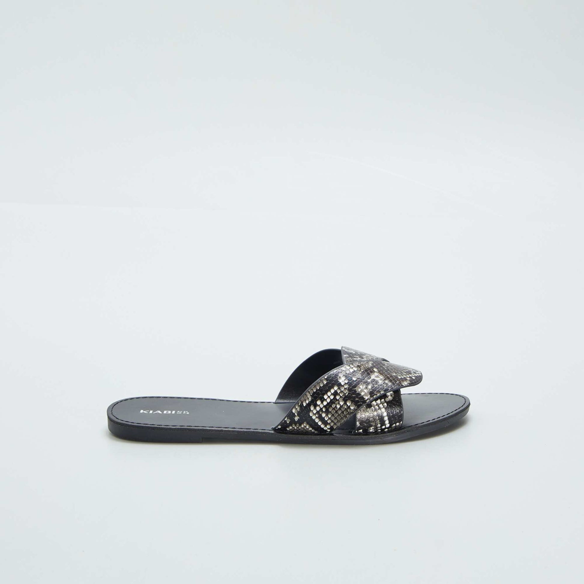 Leopard print sandals BLACK