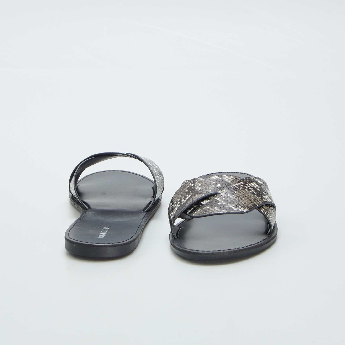 Leopard print sandals BLACK