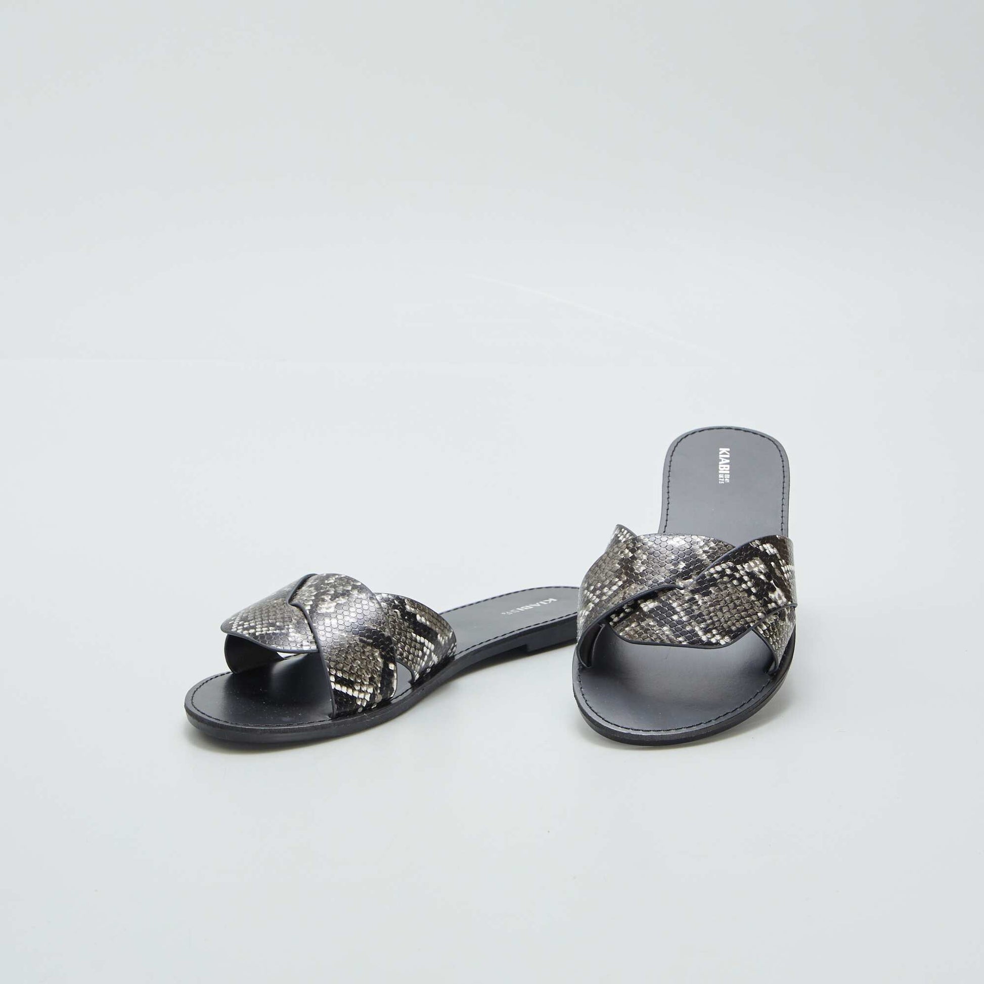 Leopard print sandals BLACK