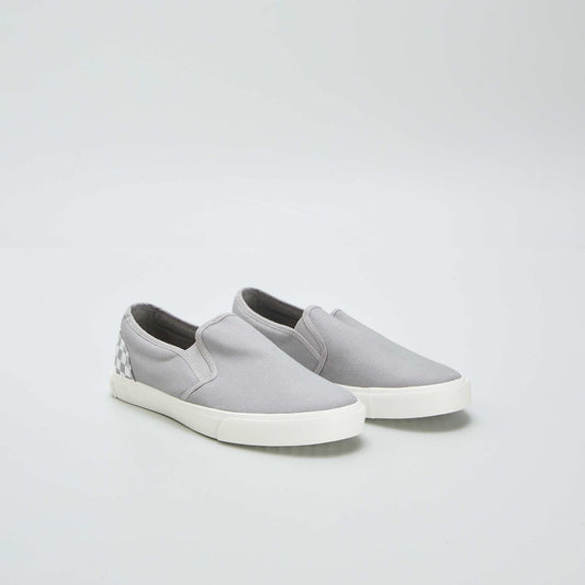 Slip-on trainers with inset GREY