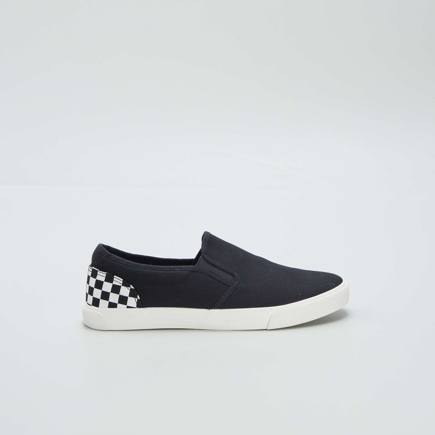 Slip-on trainers with inset BLACK