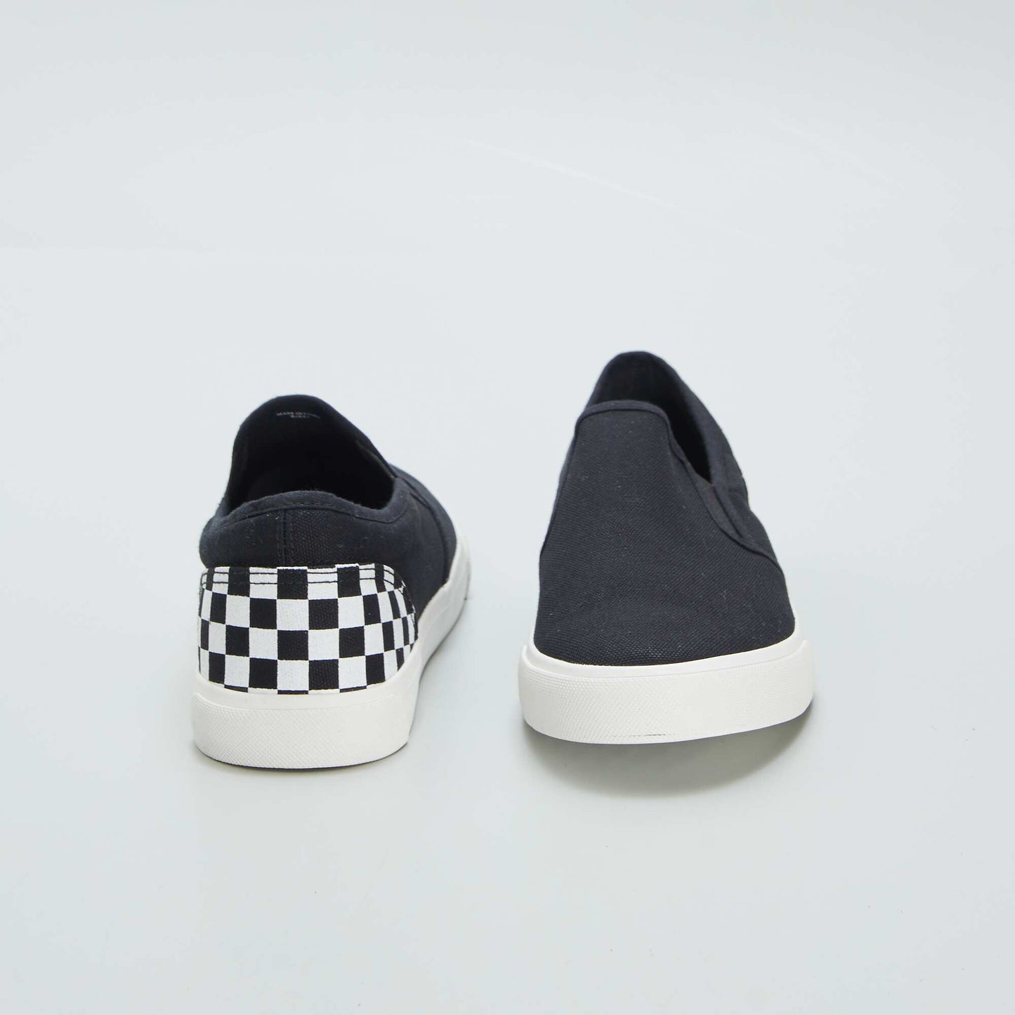 Slip-on trainers with inset BLACK