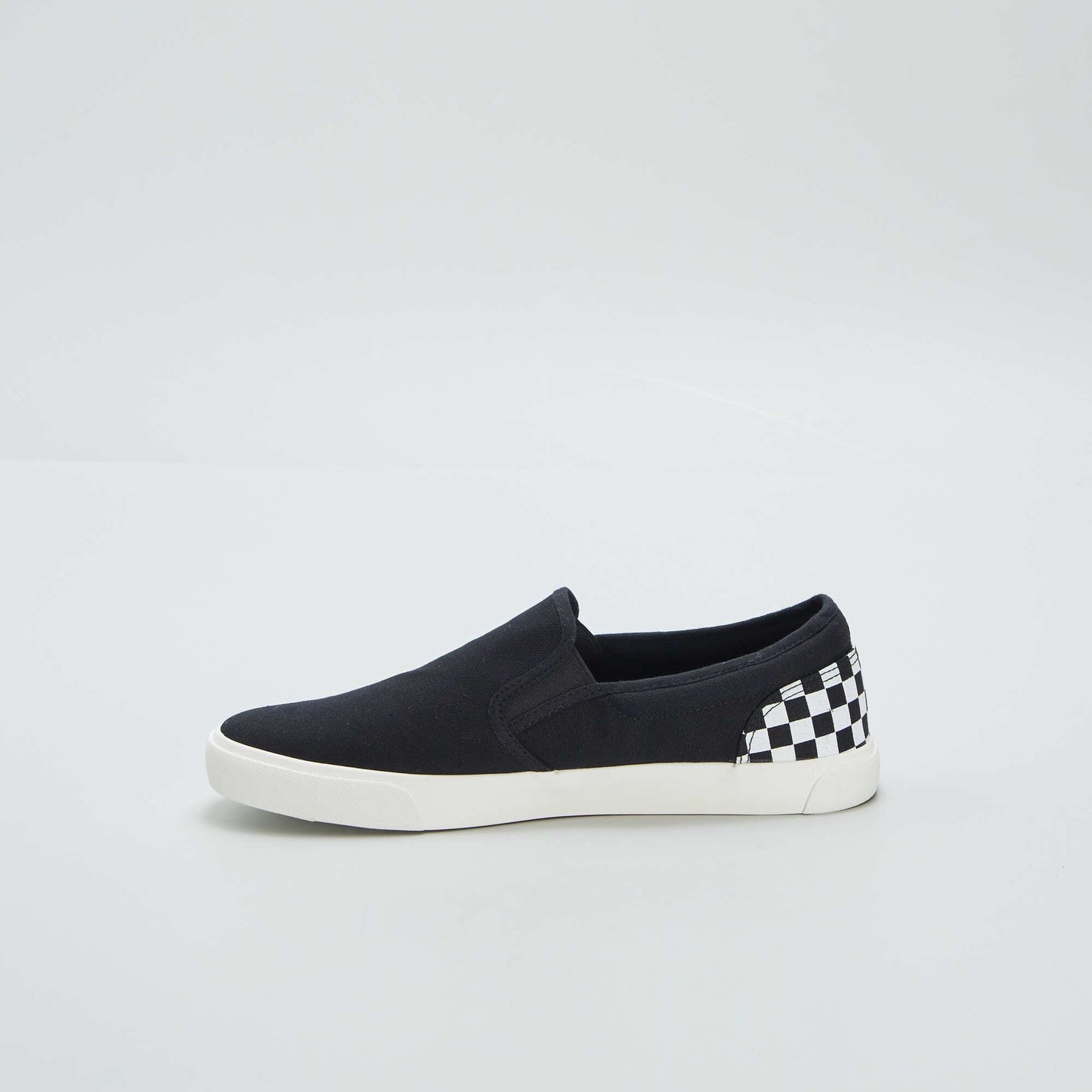 Slip-on trainers with inset BLACK