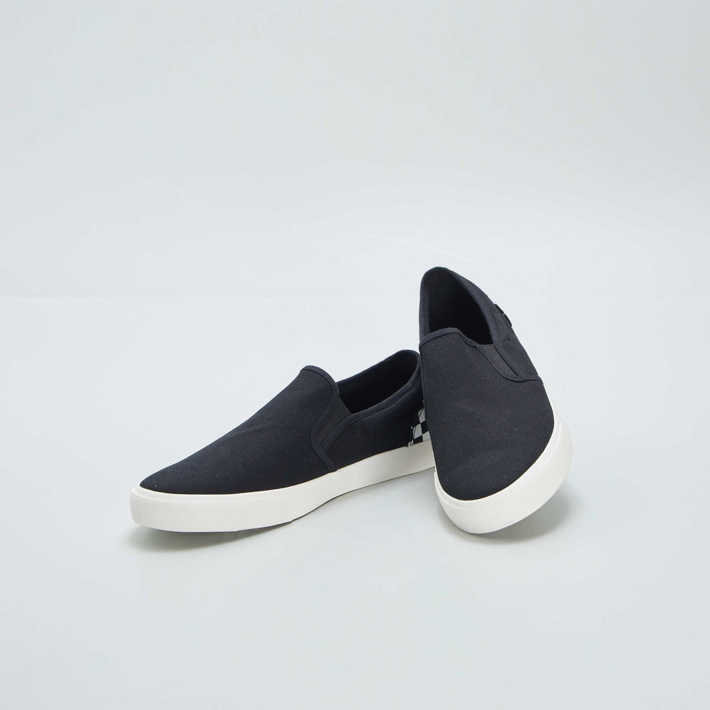 Slip-on trainers with inset BLACK