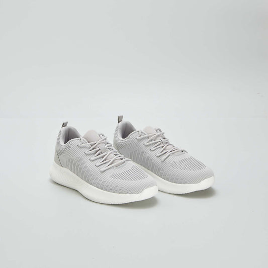 Running style mesh trainers GREY