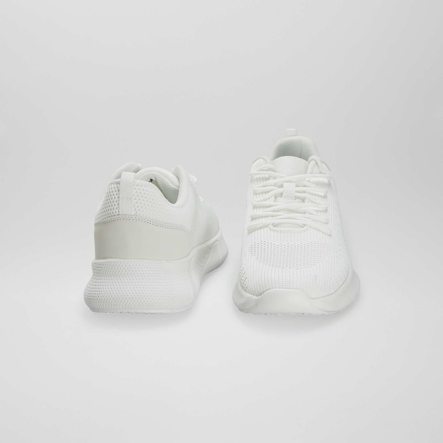 Running style mesh trainers WHITE