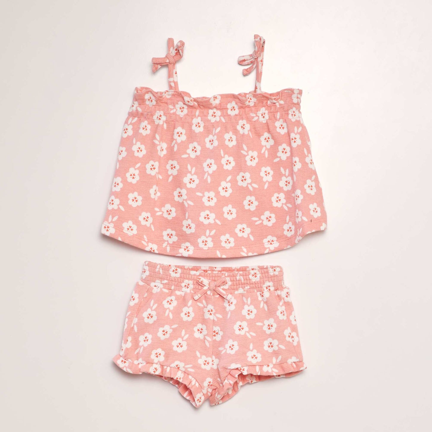 Printed vest top + shorts set - 2-piece set PINK