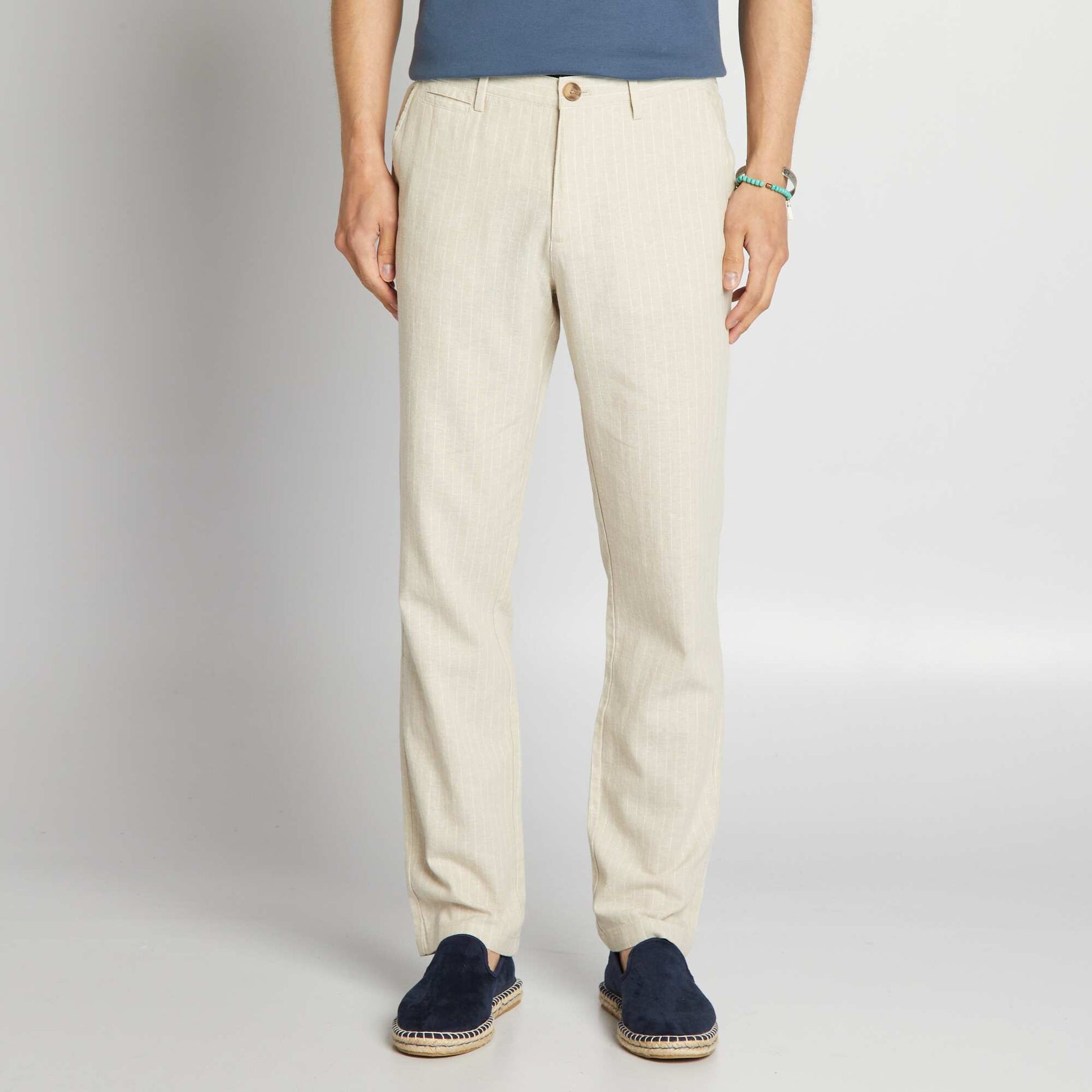 Linen chinos BEIGE