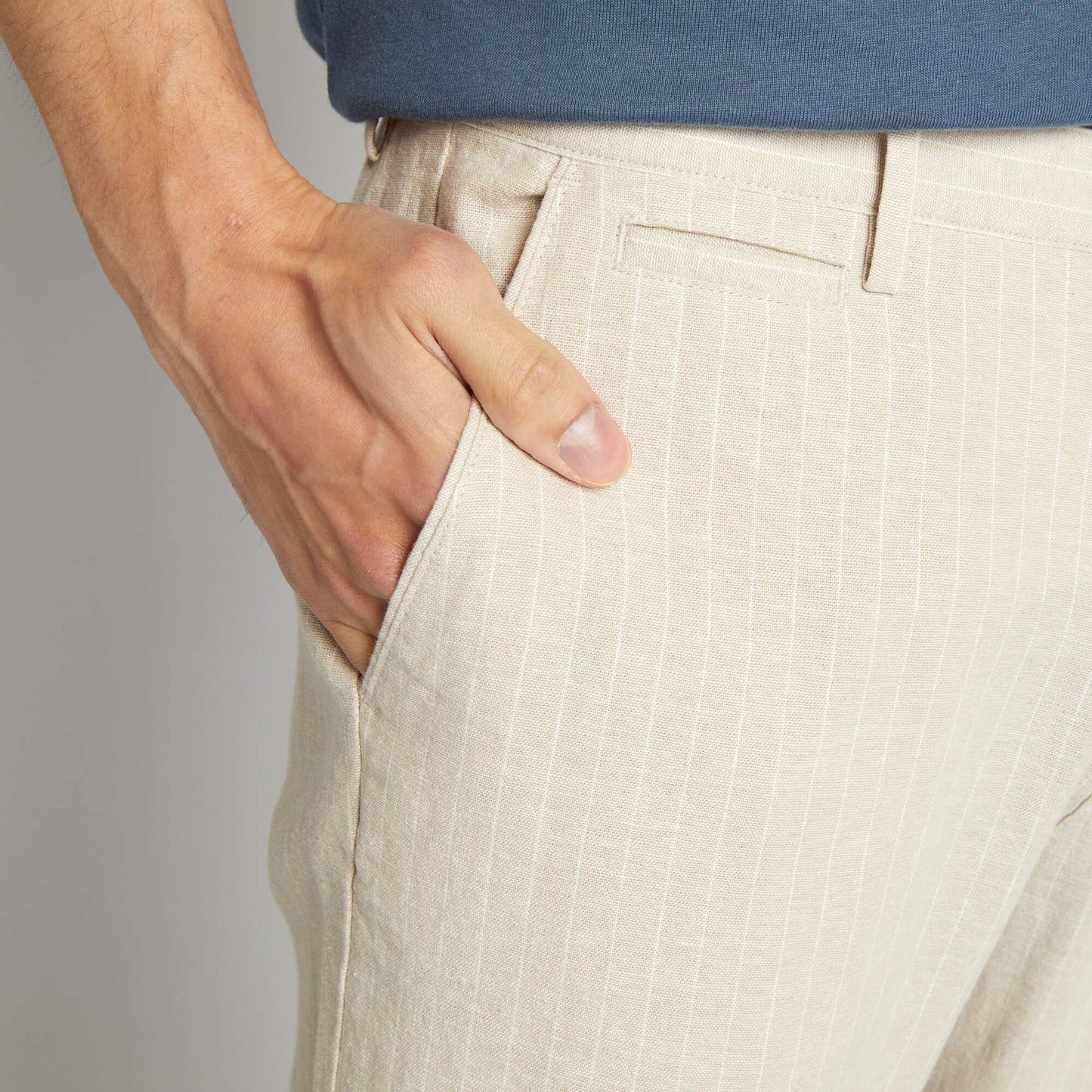 Linen chinos BEIGE